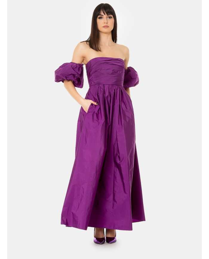 MAXMARA STUDIO Abito lungo in taffetà di misto seta