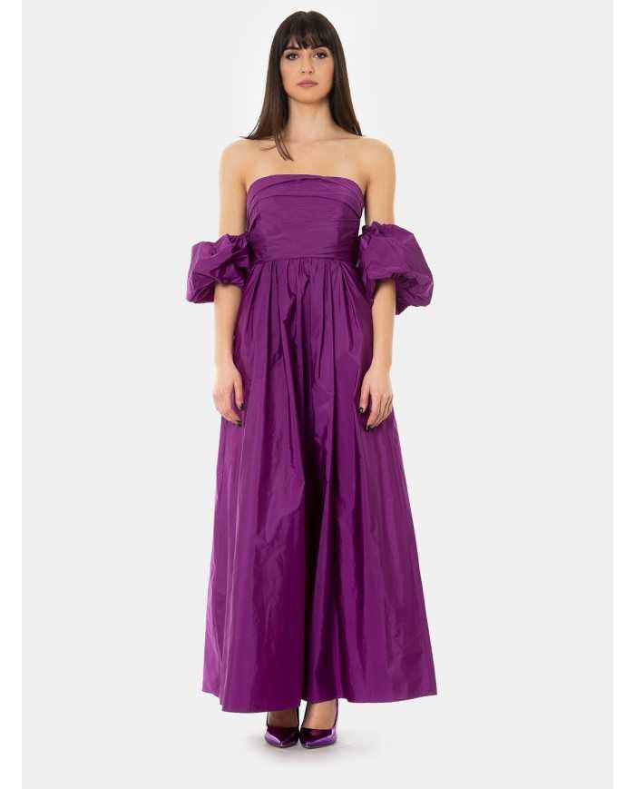 MAXMARA STUDIO Abito lungo in taffetà di misto seta