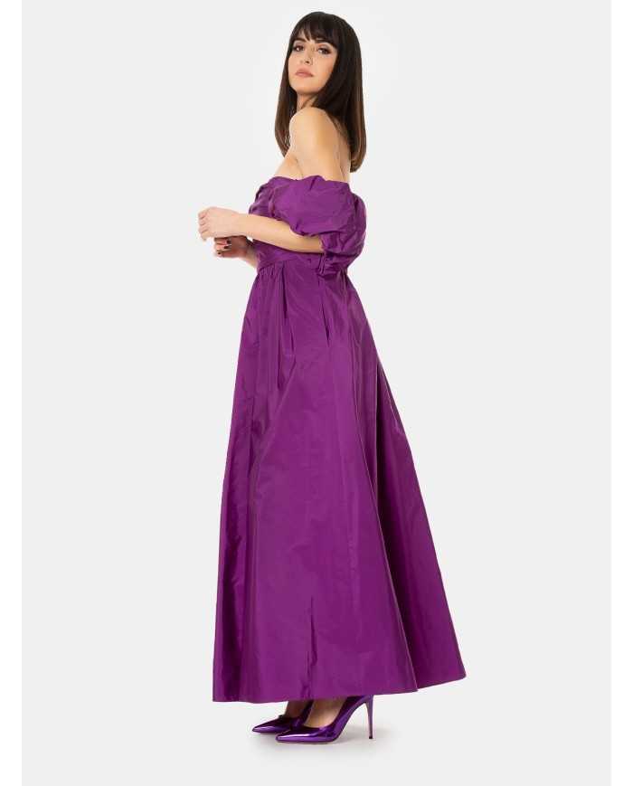 MAXMARA STUDIO Abito lungo in taffetà di misto seta