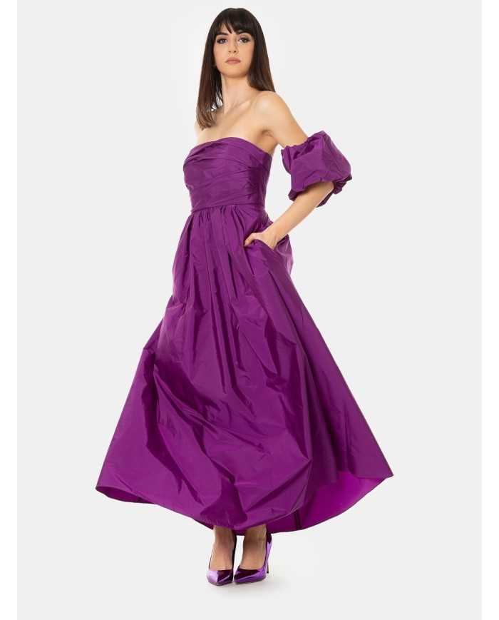 MAXMARA STUDIO Abito lungo in taffetà di misto seta