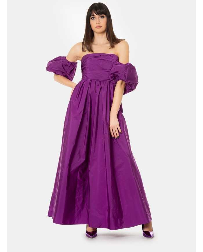 MAXMARA STUDIO Abito lungo in taffetà di misto seta