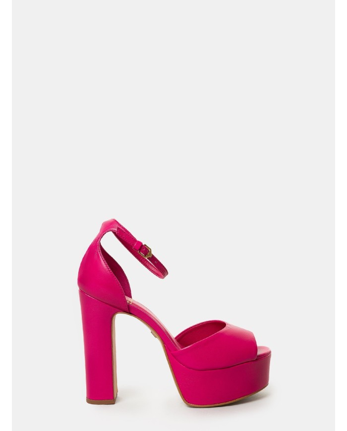 CARRANO Sandalo in pelle con plateau