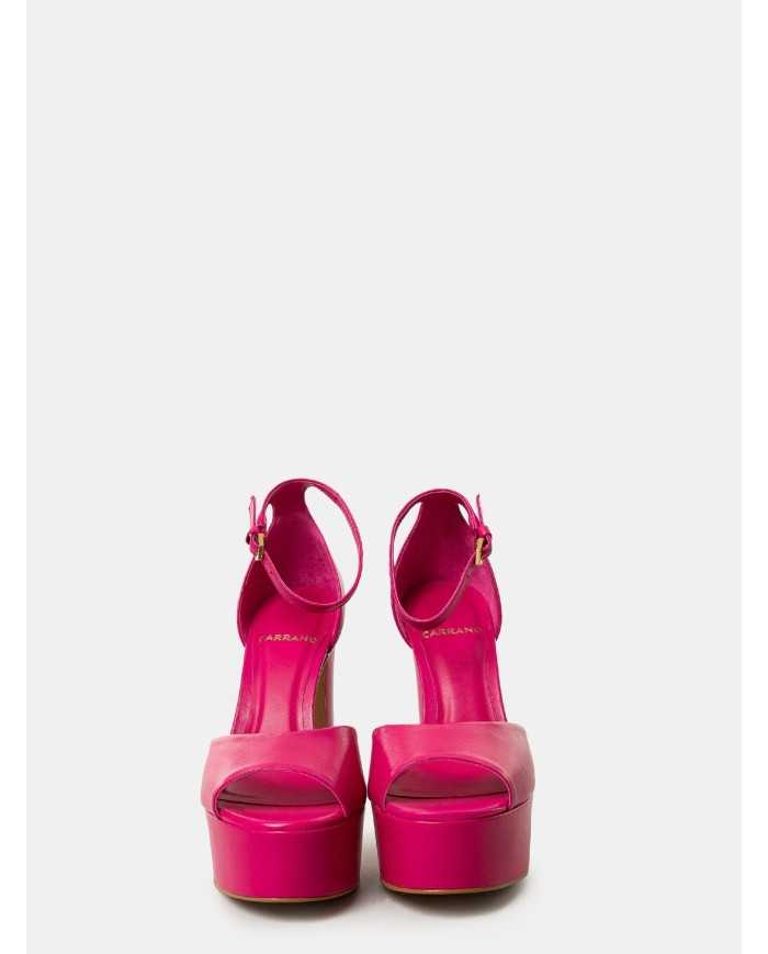 CARRANO Sandalo in pelle con plateau
