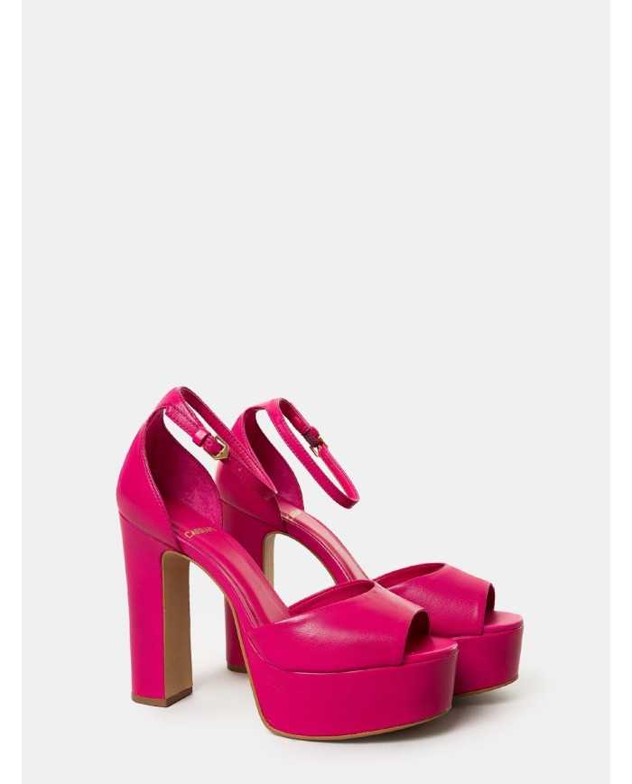 CARRANO Sandalo in pelle con plateau