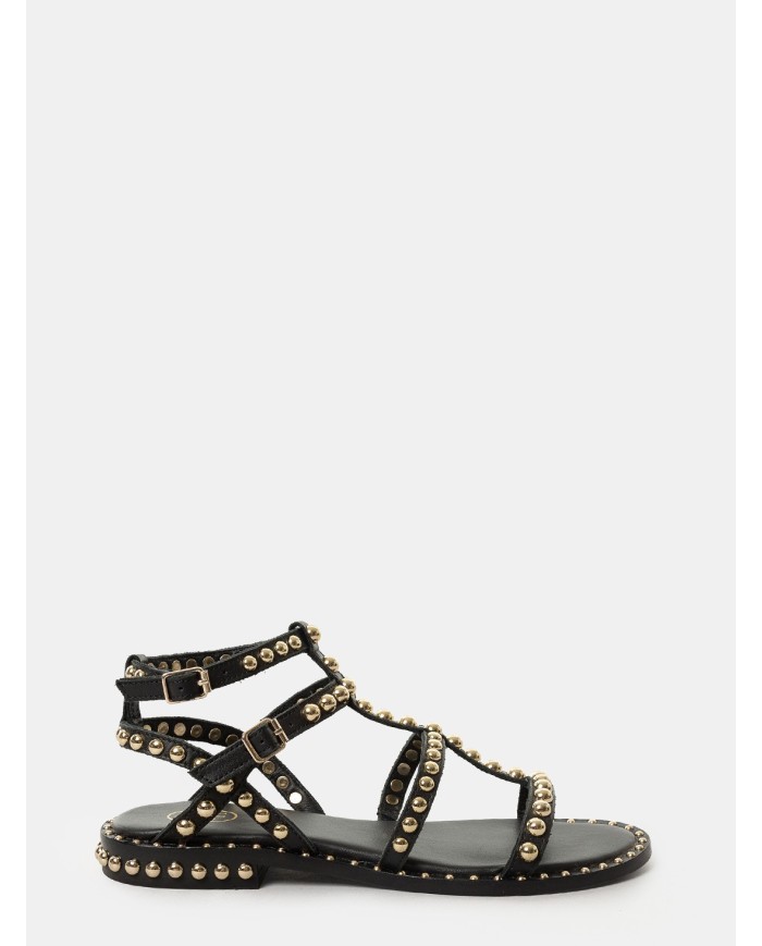 ASH PRECIOUS Sandalo flat borchie oro