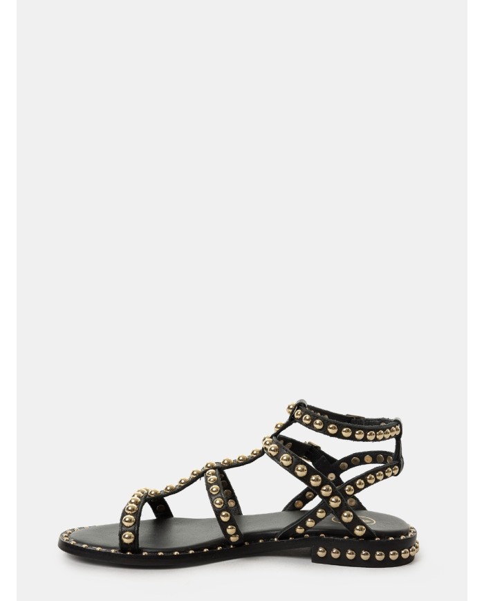 ASH PRECIOUS Sandalo flat borchie oro