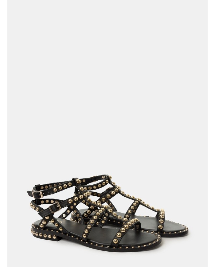 ASH PRECIOUS Sandalo flat borchie oro