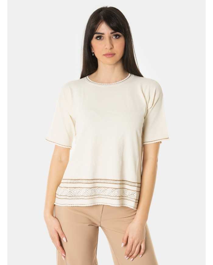 D.EXTERIOR Maglia lavorazione sul fondo