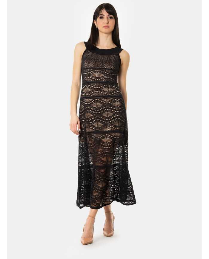 D.EXTERIOR Abito lungo crochet