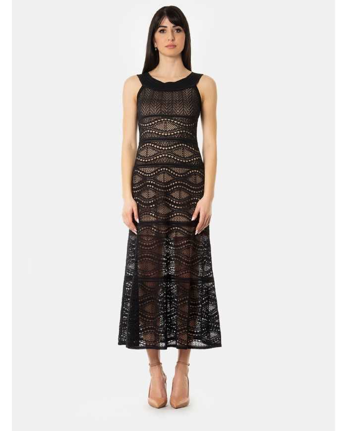 D.EXTERIOR Abito lungo crochet