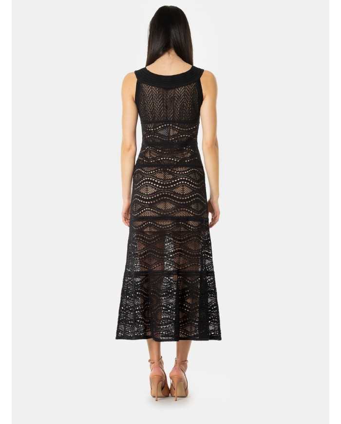 D.EXTERIOR Abito lungo crochet