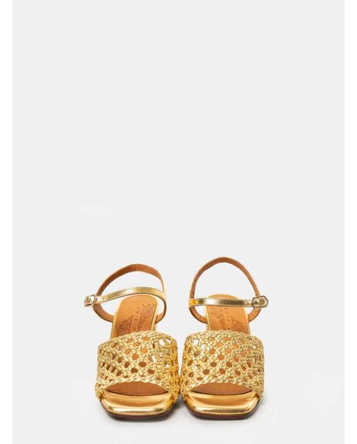 CHIE MIHARA Sandalo laminato intreccio