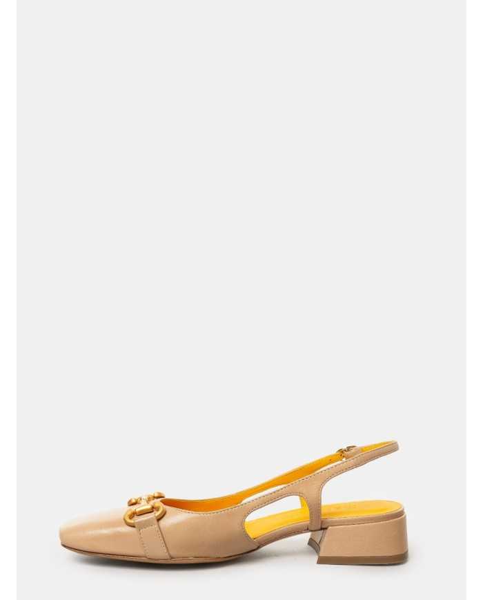 mara bini Sandalo slingback in pelle