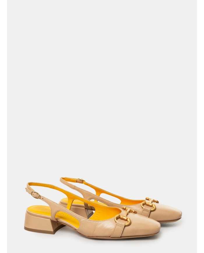 mara bini Sandalo slingback in pelle