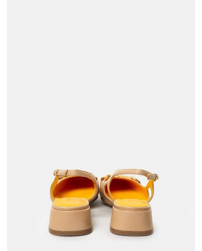 mara bini Sandalo slingback in pelle