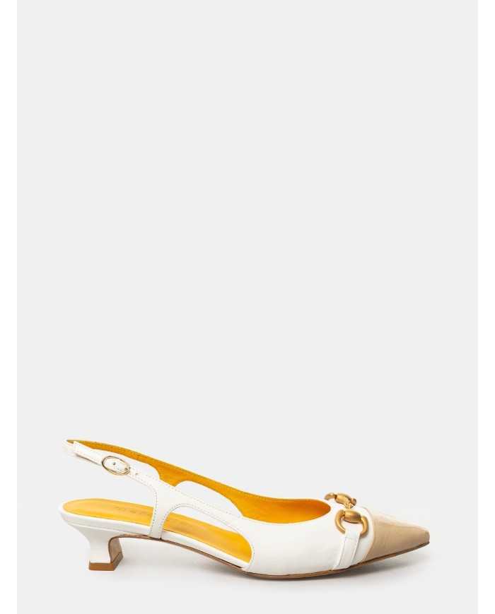 mara bini Sandalo slingaback in pelle