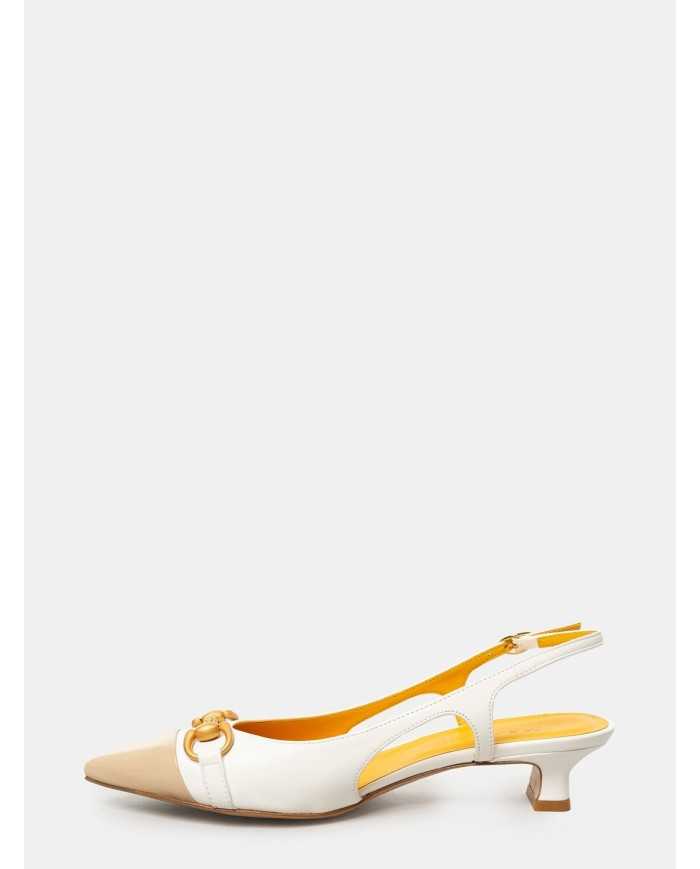 mara bini Sandalo slingaback in pelle