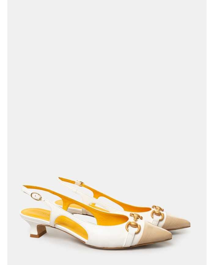 mara bini Sandalo slingaback in pelle