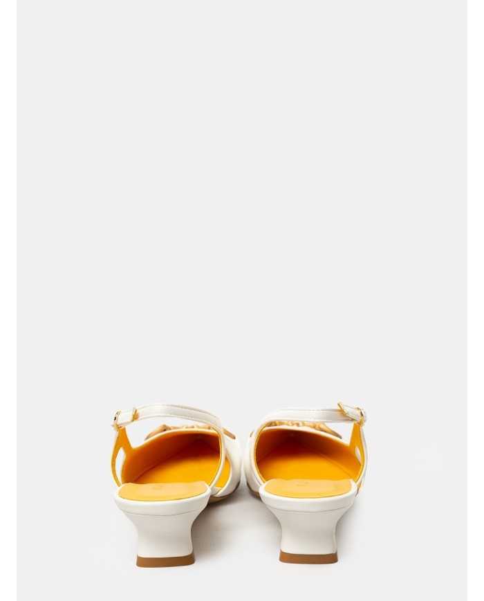 mara bini Sandalo slingaback in pelle