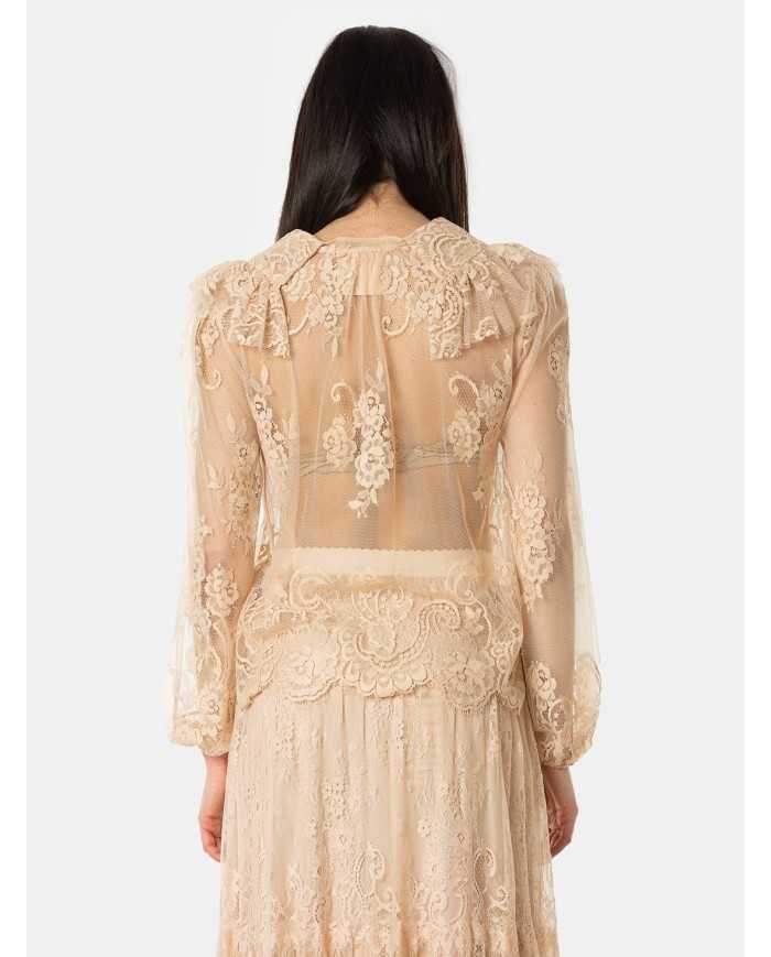 ANIYE BY Camicia velata con pizzo