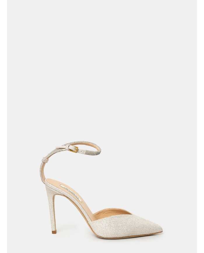 ninalilou Sandalo slingback in glitter