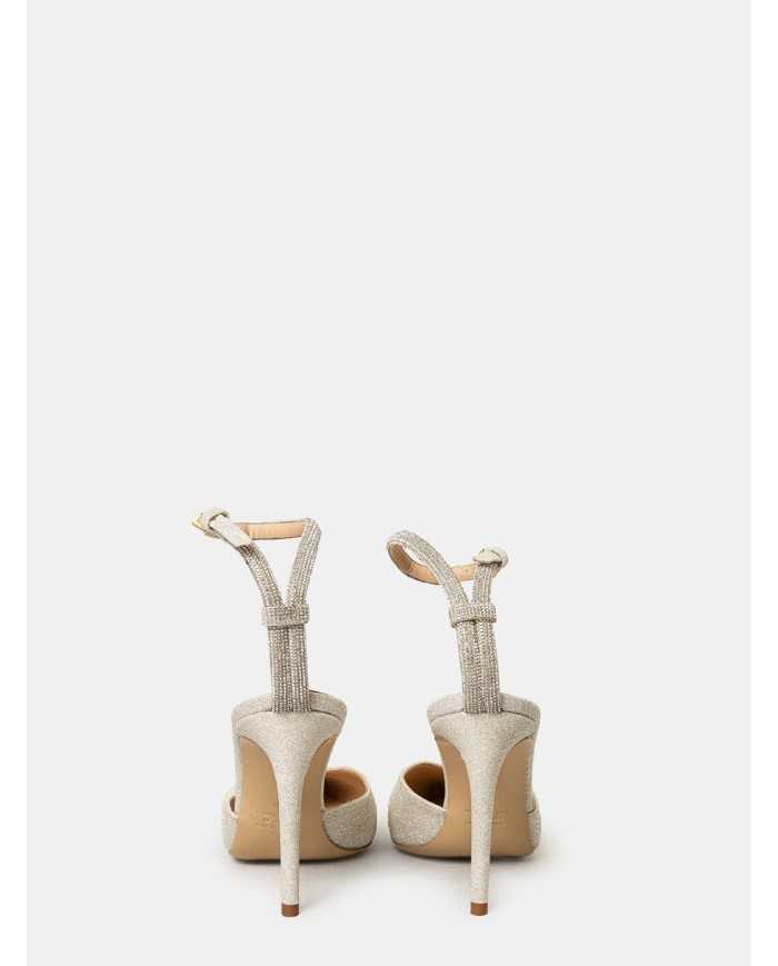 ninalilou Sandalo slingback in glitter