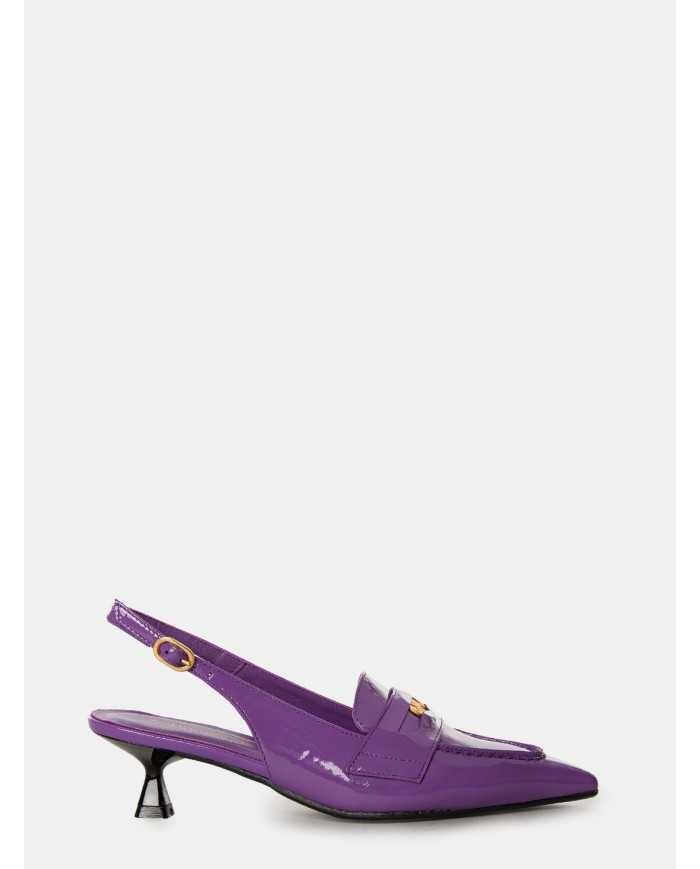 BIANCA DI' Sandalo slingback in vernice