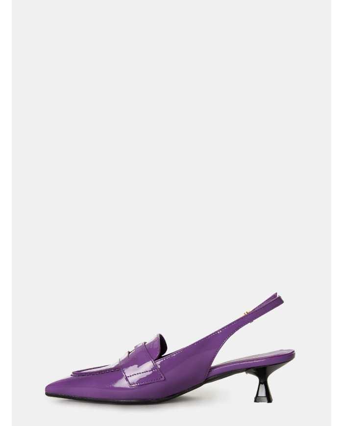 BIANCA DI' Sandalo slingback in vernice