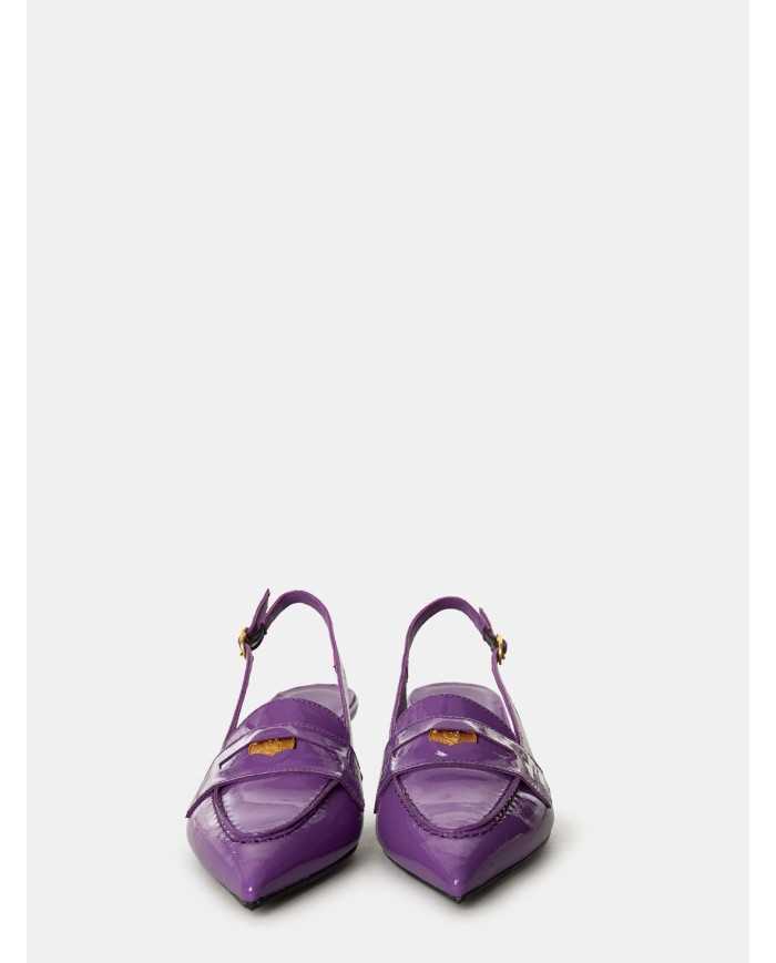 BIANCA DI' Sandalo slingback in vernice