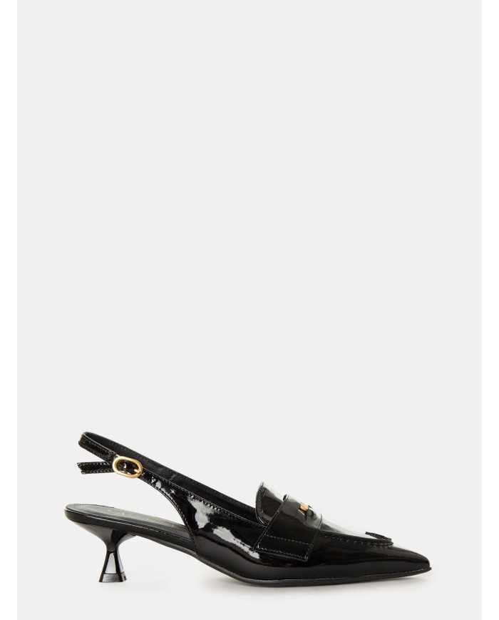 BIANCA DI' Sandalo slingback in vernice