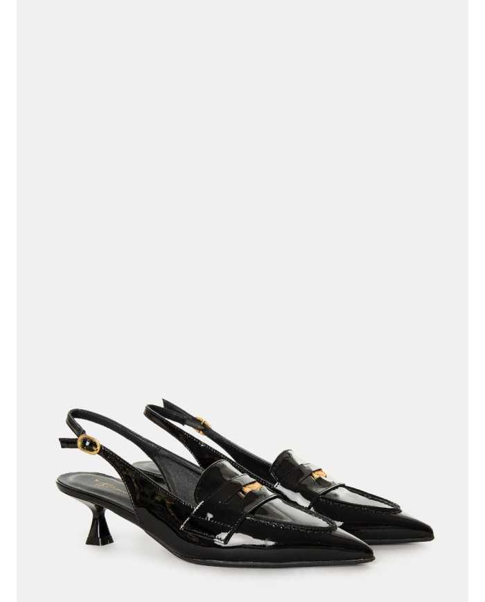 BIANCA DI' Sandalo slingback in vernice