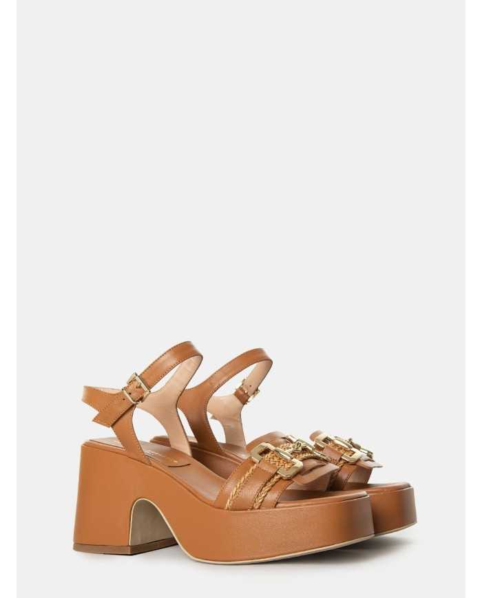 SILVIE Sandalo con plateau e morsetto