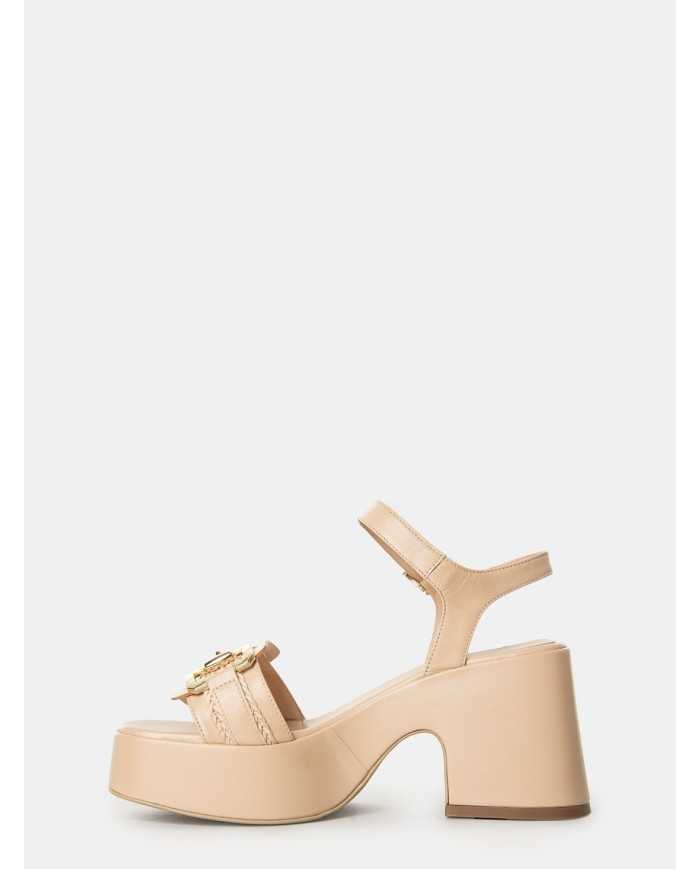 SILVIE Sandalo con plateau e morsetto