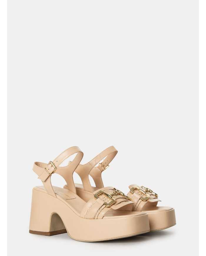 SILVIE Sandalo con plateau e morsetto