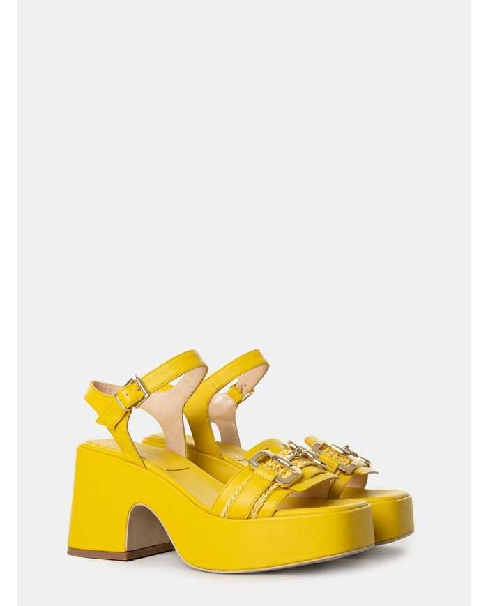 SILVIE Sandalo con plateau e morsetto