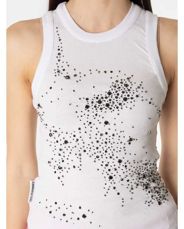 DES_PHEMMES Top ricamato a mano