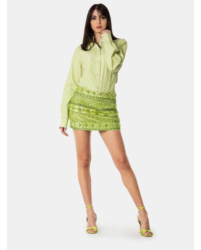 DES_PHEMMES Gonna mini ricamata