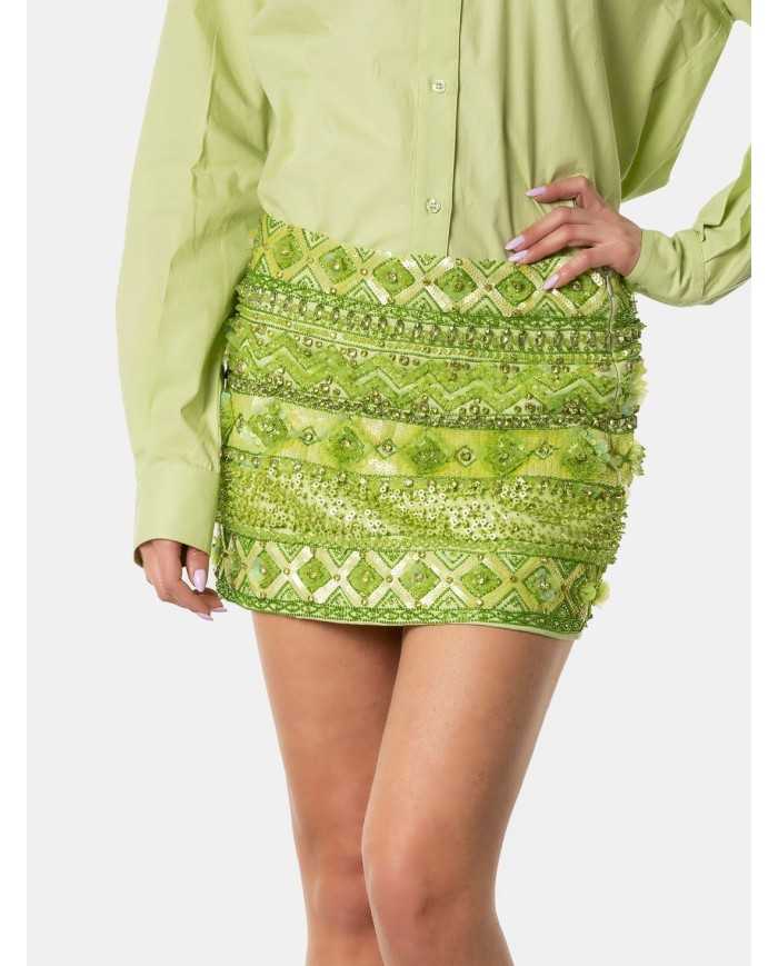 DES_PHEMMES Gonna mini ricamata