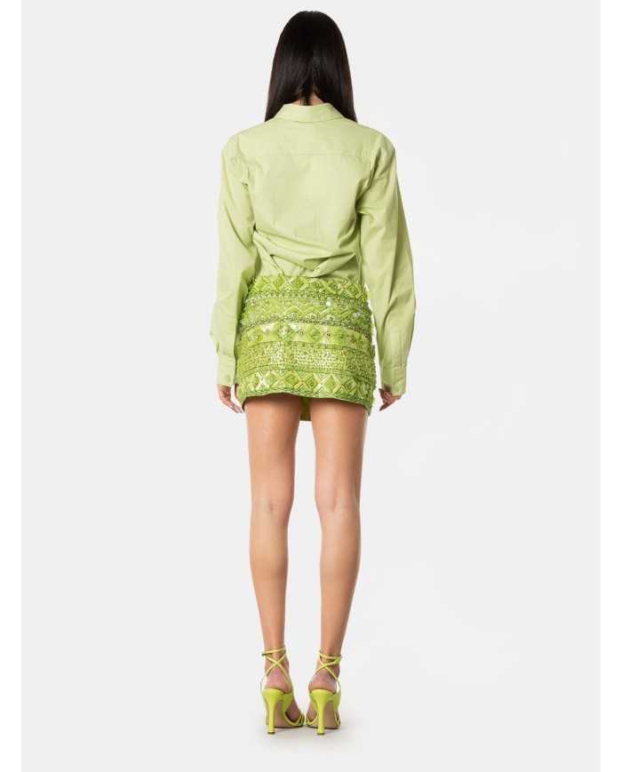 DES_PHEMMES Gonna mini ricamata