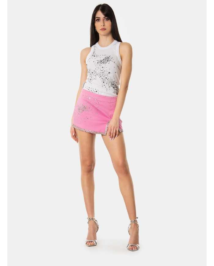 DES_PHEMMES Gonna mini ricamata