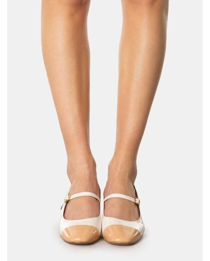 BIANCA DI' Sandalo slingback in vernice