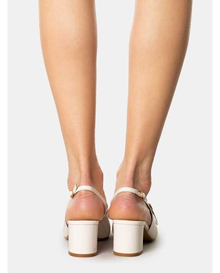 BIANCA DI' Sandalo slingback in vernice