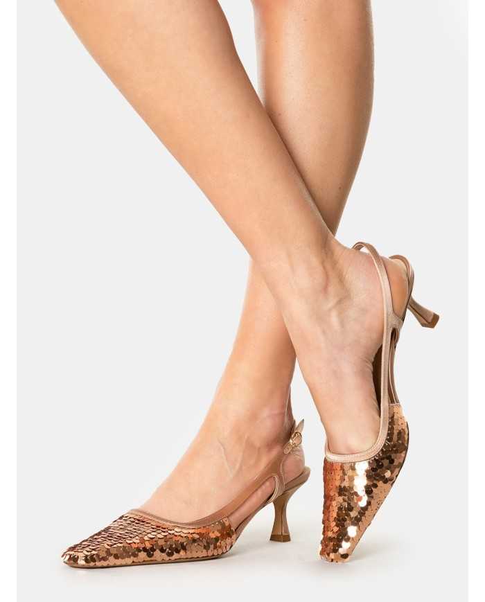 ROBERTO FESTA Sandalo slingback con paillettes