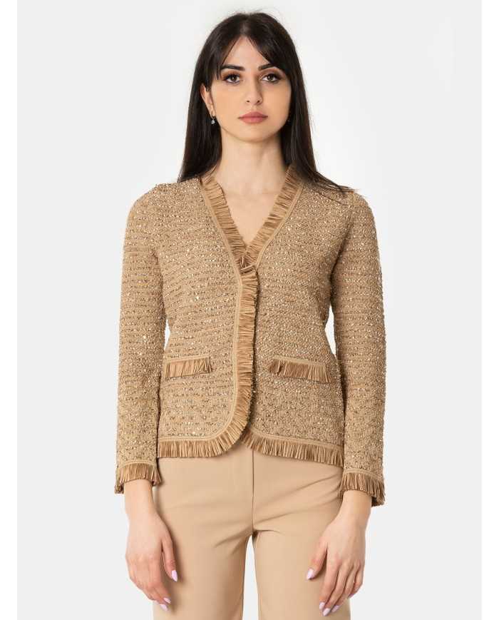 D.EXTERIOR Giacca corta sfrangiata