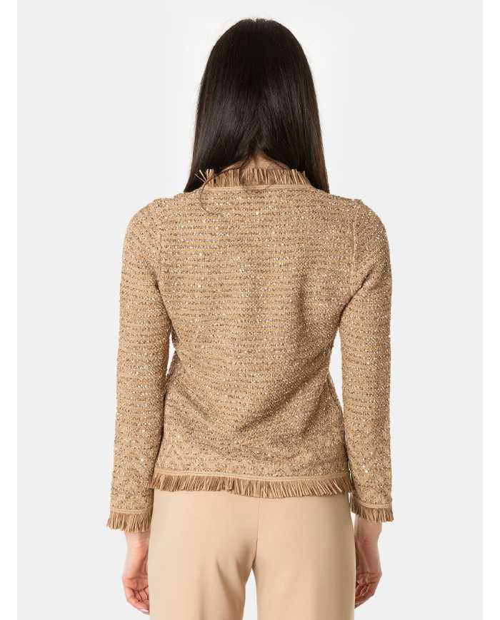 D.EXTERIOR Giacca corta sfrangiata