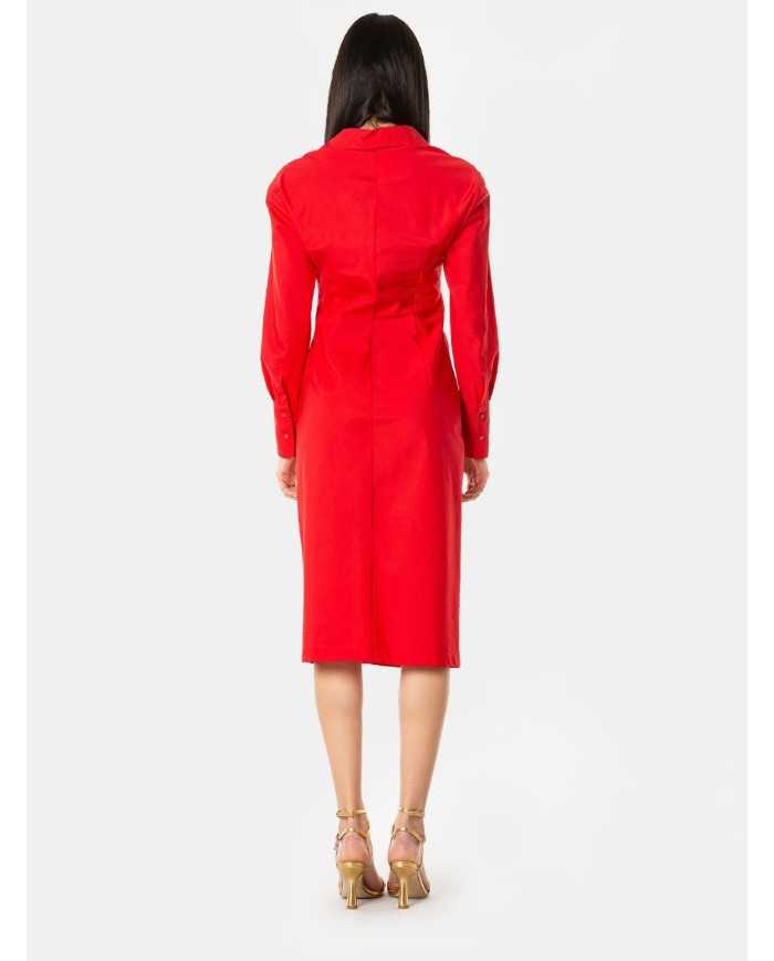 MAXMARA STUDIO Abito in cotone con drappeggio