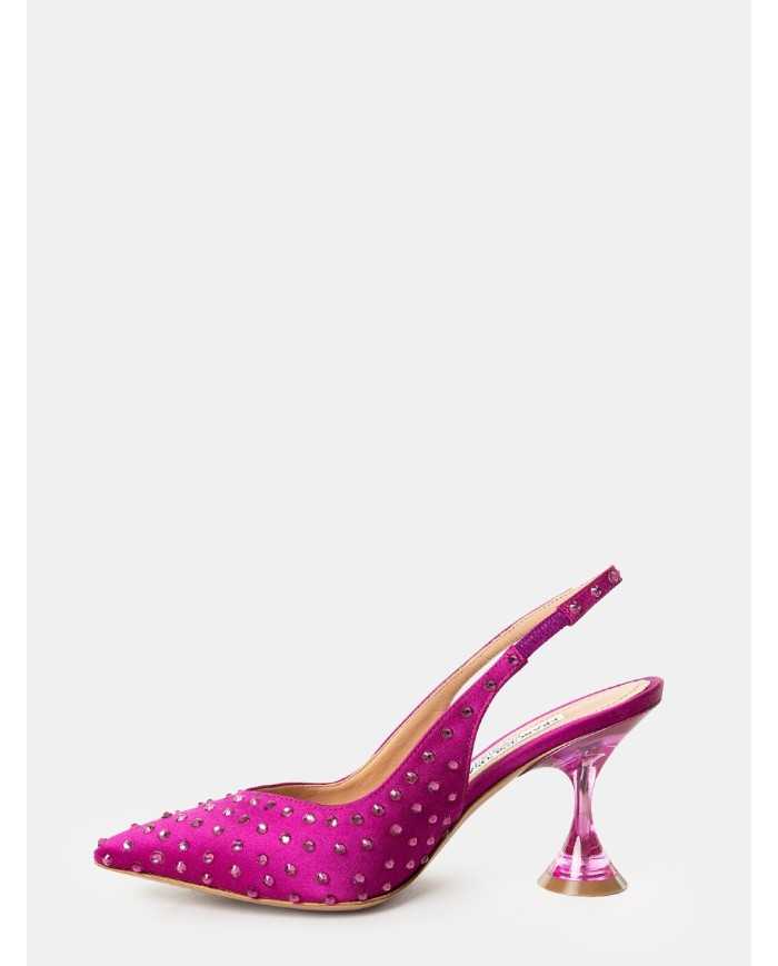 FRANCESCO SACCO Sandalo slingback in raso