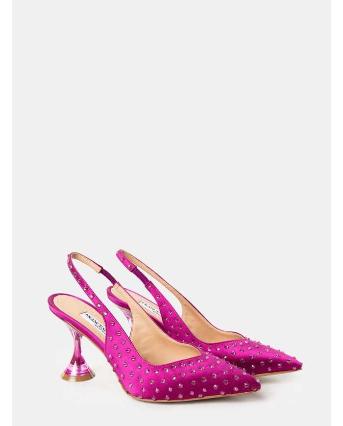 FRANCESCO SACCO Sandalo slingback in raso