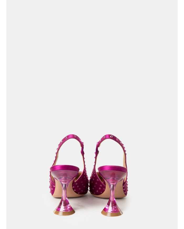 FRANCESCO SACCO Sandalo slingback in raso