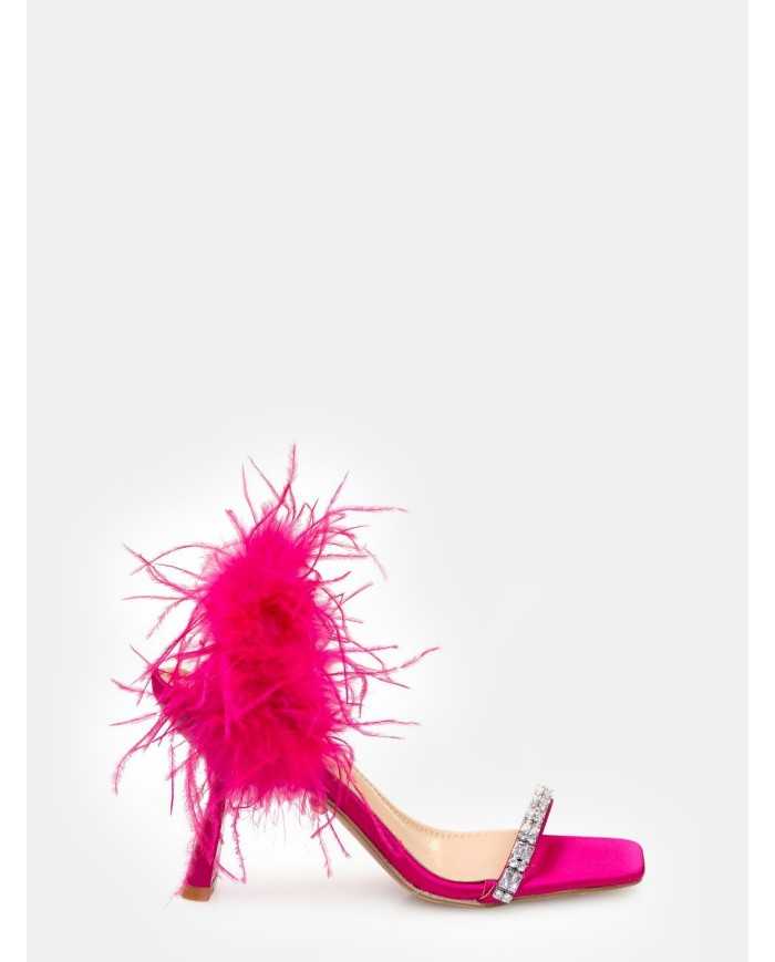 TWENTY FOURHAITCH Sandalo con piume